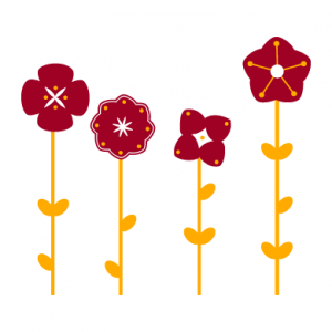 Spring Flowers_wall decals set