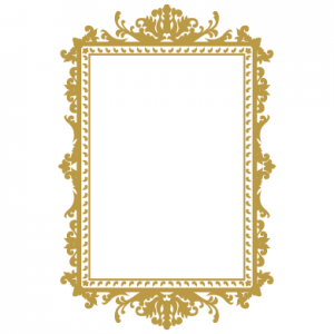 baroque rectangle frame_wall decal