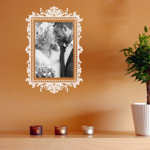 baroque rectangle frame_wall sticker