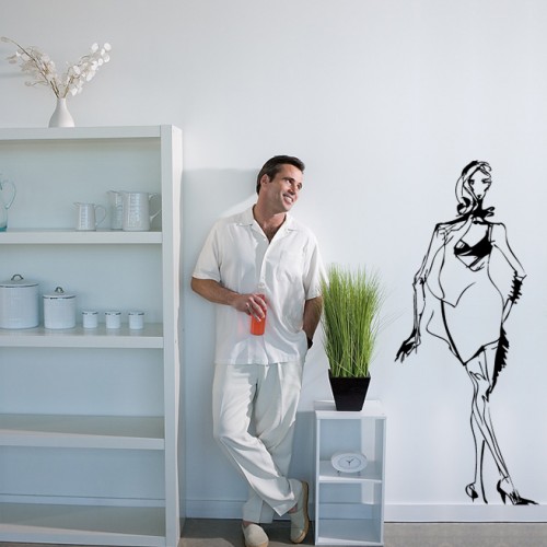 fashion model_wall sticker