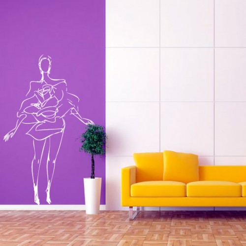 fashion model_wall sticker